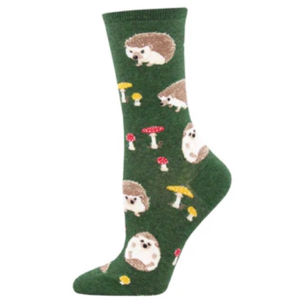 Socksmith Slow Poke Cotton Crew Sock, S/M, NWT + Bonus Pair, NWT 🍄🦔